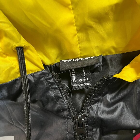 Polaroid Womens Black Yellow Windbreaker Instant 320 Land Camera Jacket - Small - Picture 6 of 6